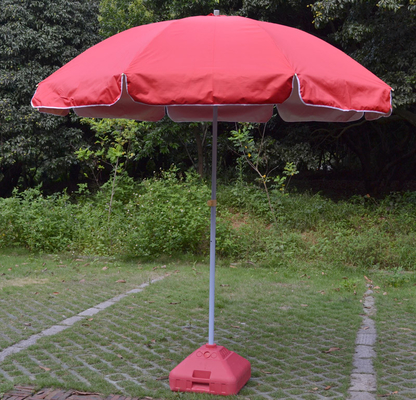 الإطار 420D أكسفورد حديد صامد للريح مظلة الشاطئ الوردي مع قاعدة المياه